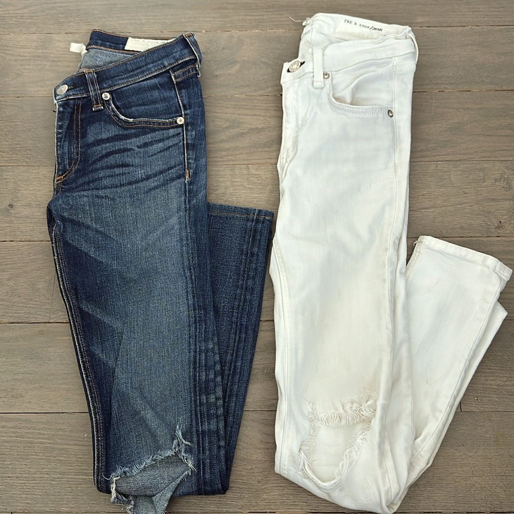 Rag & Bone skinny denim sz 24 (2 pairs!!!) petite ladies!